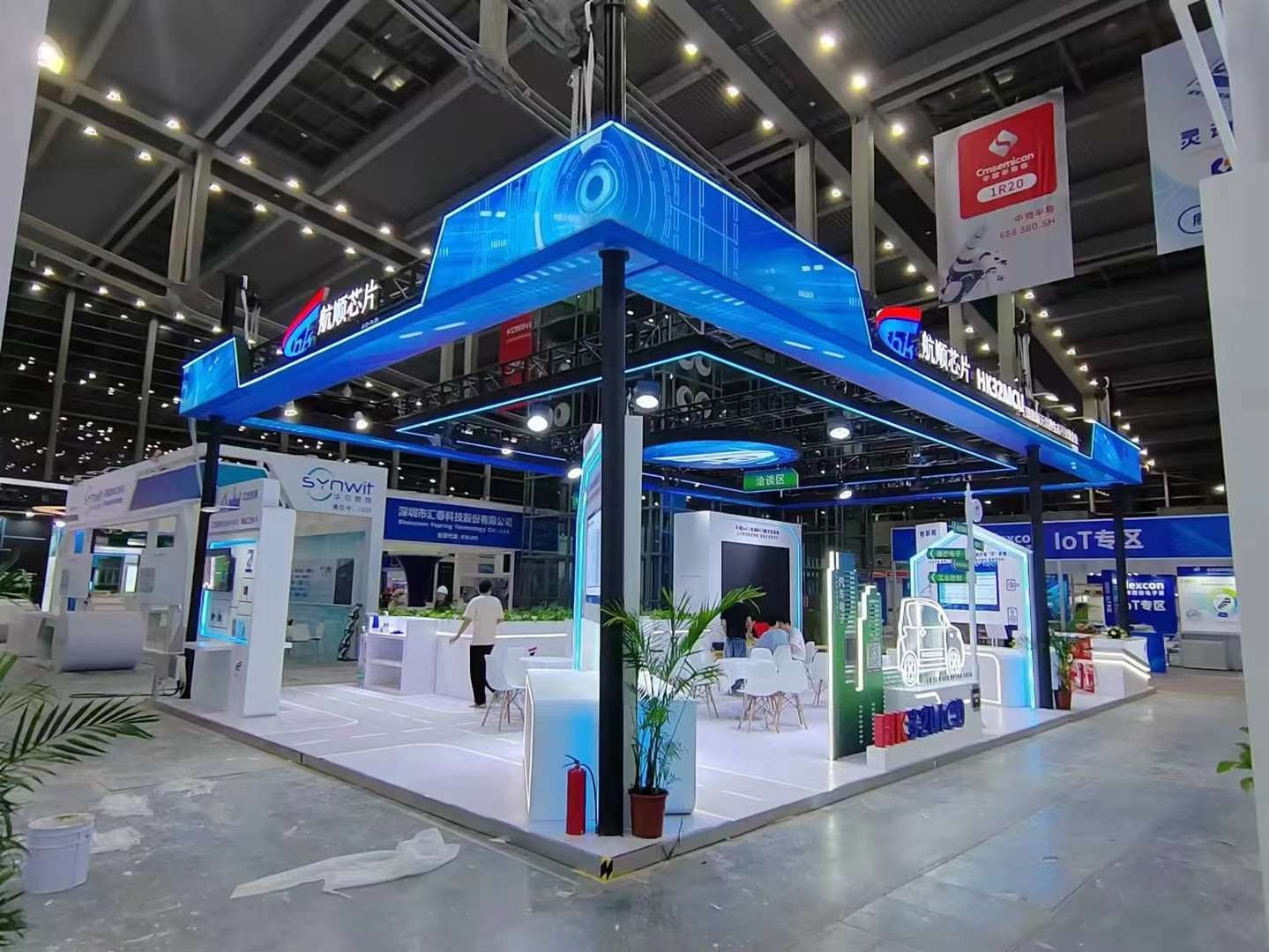 清遠企業(yè)展廳設計公司裝修航順芯片展廳