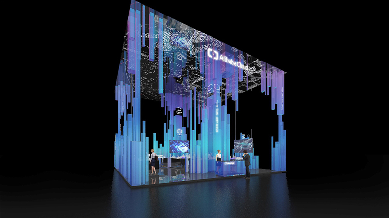 青島海爾空調(diào)電子有限公司參展廣州會展中心展覽設(shè)計展臺搭建2